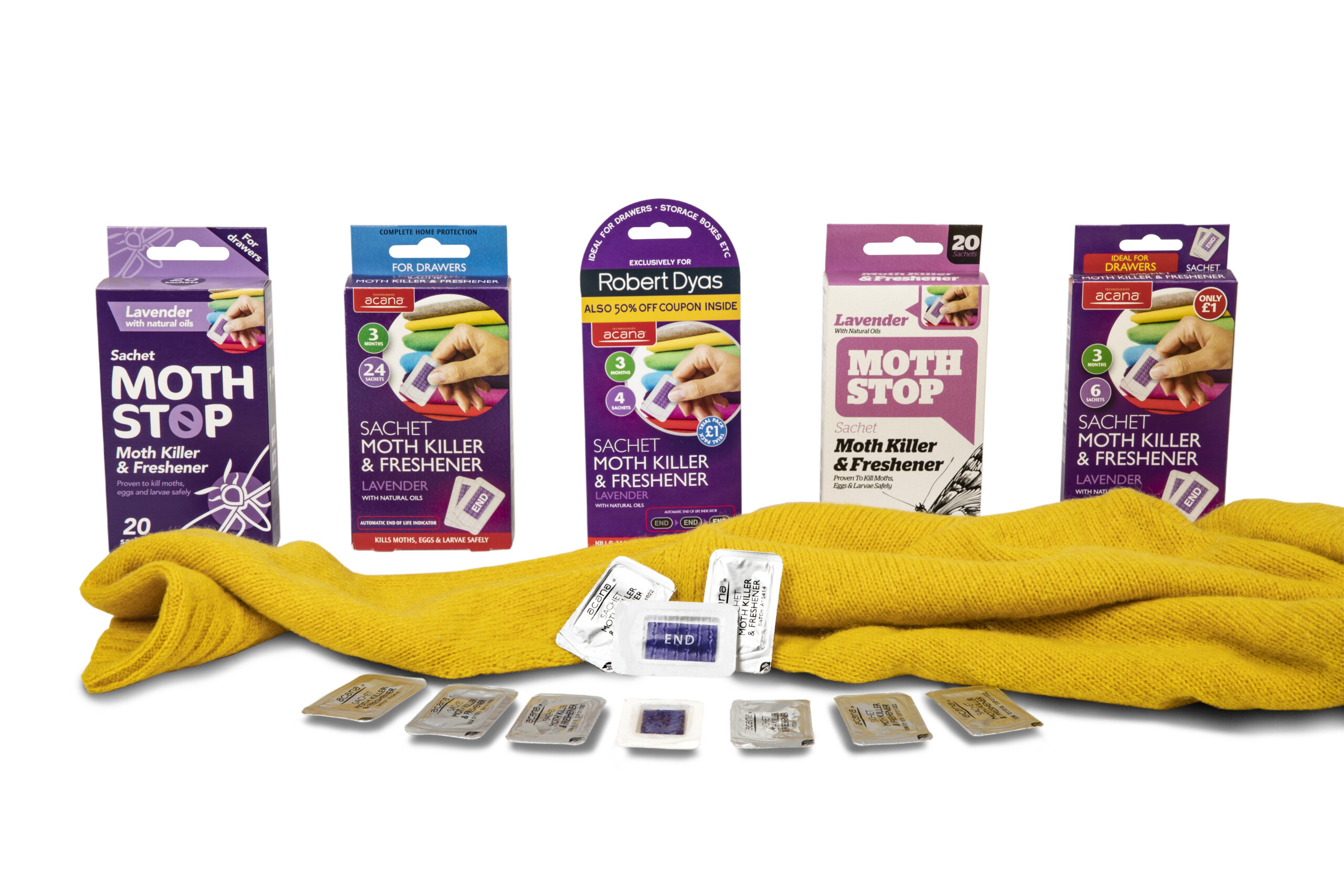 20 Acana Moth Repellent Sachets With Lavender Scent Wardrobes Clothes  Drawers